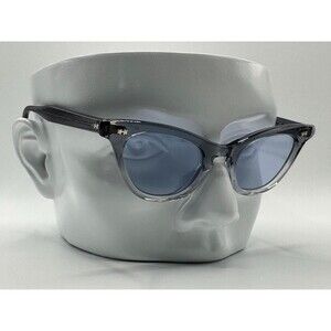 NEW Vintage Cat Eye Glasses | Non Rx | Grey-Blue Plastic Frame #588.4 USA Made